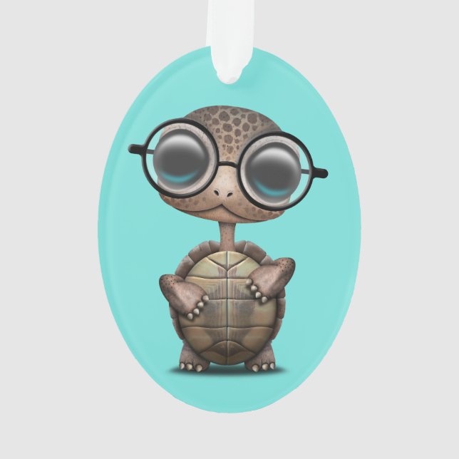 Verres de port de tortue ringarde mignonne (dos)