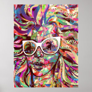 "Verres de Sun affiche dans d'été Sun"