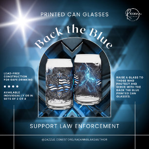 Verres en canette imprimés Back the Blue
