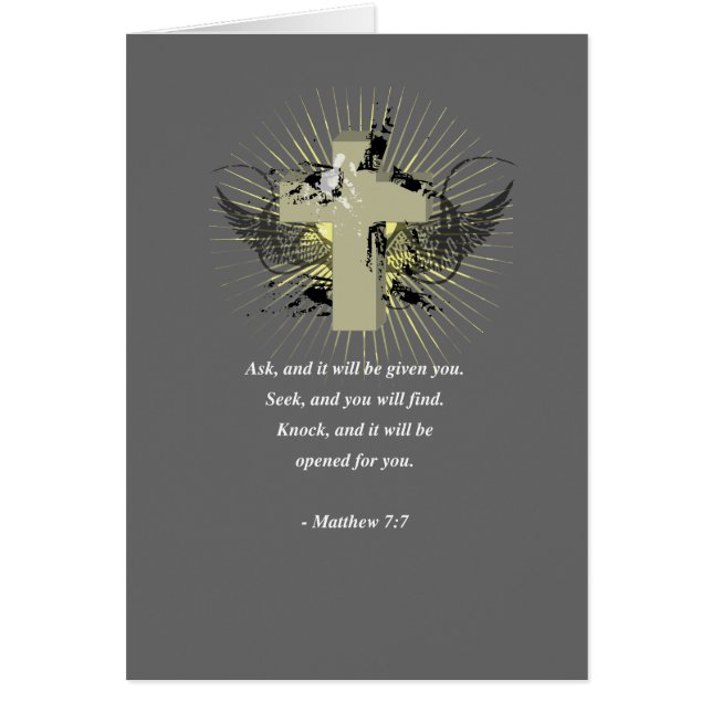Vers de bible de 7:7 de MATTHEW (Devant)