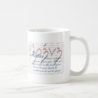 Vers de bible de paix sur la tasse chrétienne