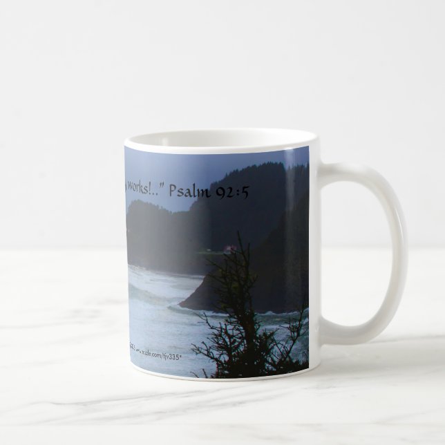 Vers de la tasse w/Scripture de brume de cap (Droite)