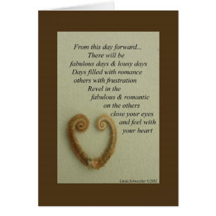 Vers de mariage - de ce jour en avant…