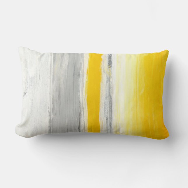 "Vers le bas au-dessous" du coussin gris et jaune (Recto)