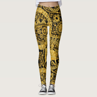 Versace Barocco MRHNVRL design pattern. Baroque Leggings