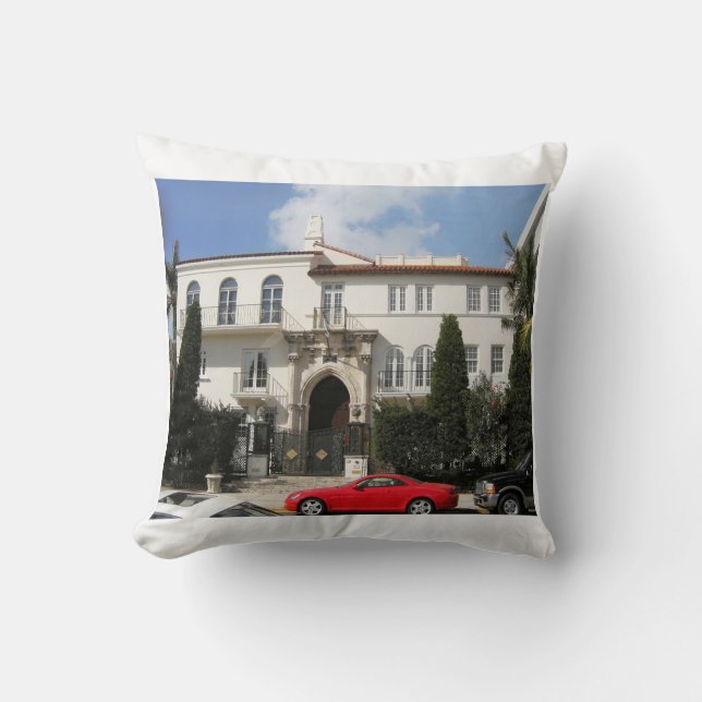 Versace Mansion Throw Pillow (Front)