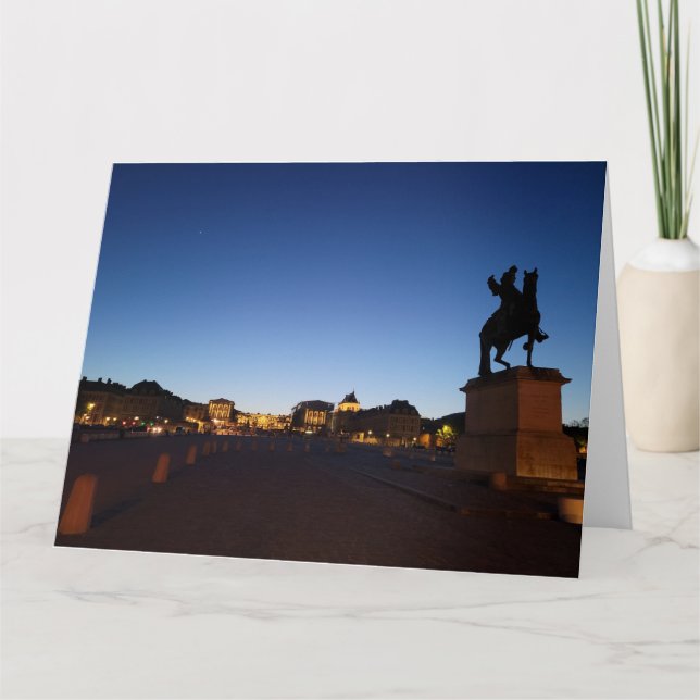 Versailles au coucher du soleil Carte de voeux pli (Devant)