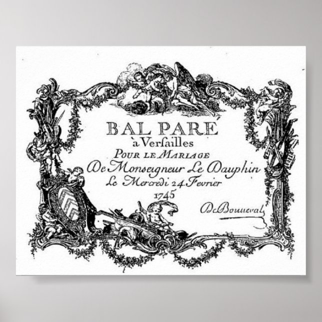 Versailles – Billet d'entrée du mariage – 1745 Poster (Front)