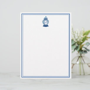 Versailles Chinoiserie Ginger Jar Monogram A Letterhead