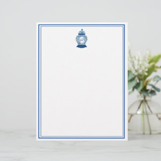 Versailles Chinoiserie Ginger Jar Monogram A Letterhead