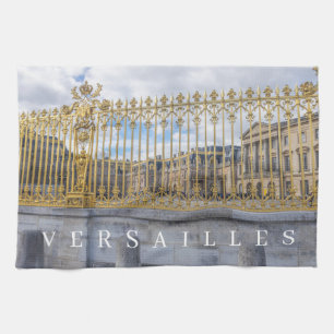 Versailles Palace railings view tea towel