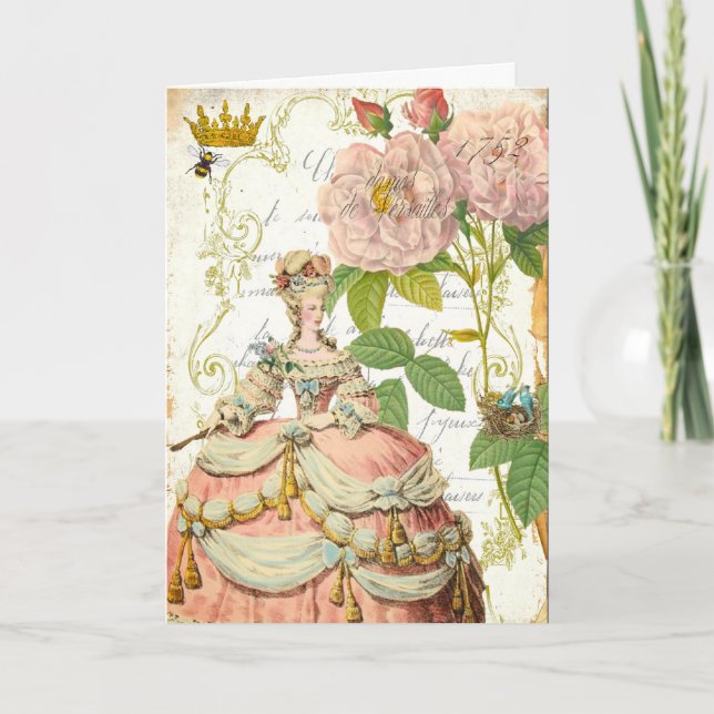 Versailles Roses de la Marie Antoinette Card (Front)