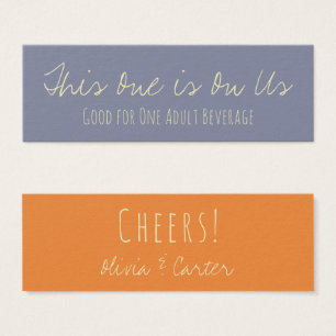 Versatile Drink Tickets in Cream, Orange & Steel