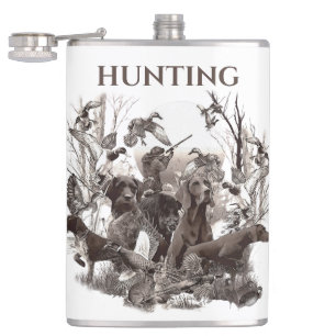 Versatile Hunting Dogs Hip Flask