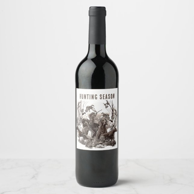 Versatile Hunting Dogs Wine Label (Front)