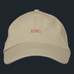 Versatile Khaki Featuring King Text Premium Cap<br><div class="desc">Classic Khaki Cotton Hat: With "King" embroidered in a sleek design, this khaki cap is made from premium cotton for a comfortable feel. The adjustable strap makes it suitable for any head size.</div>