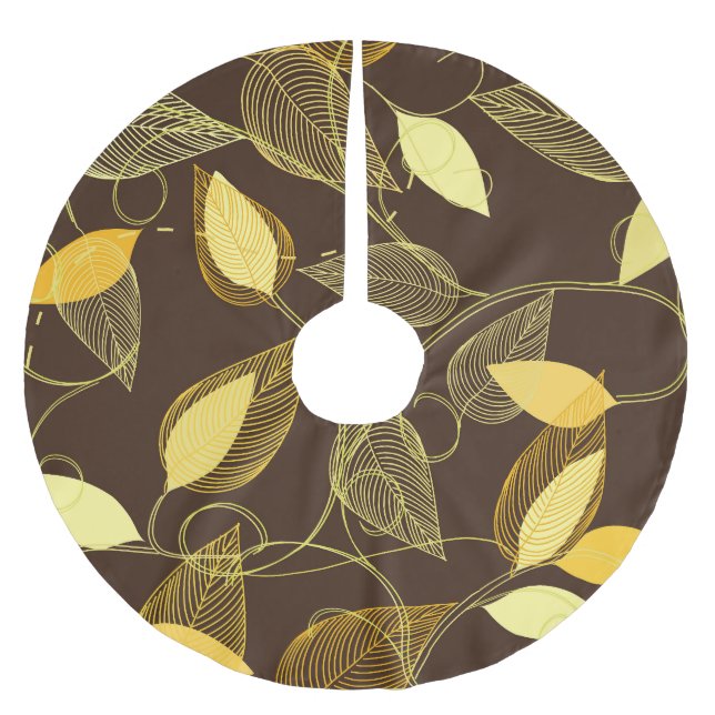 Versatile Seamless: Abstract Pattern Design. Brushed Polyester Tree Skirt (Front)