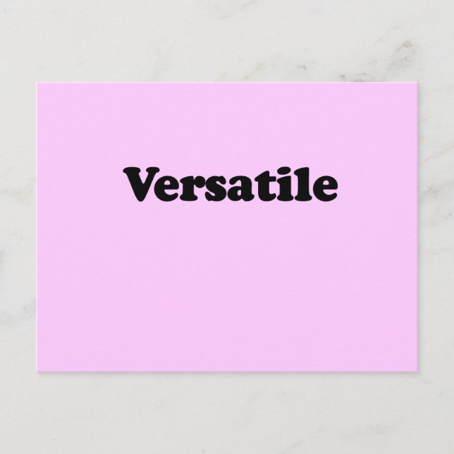 VERSATILE T-SHIRT POSTCARD (Front)