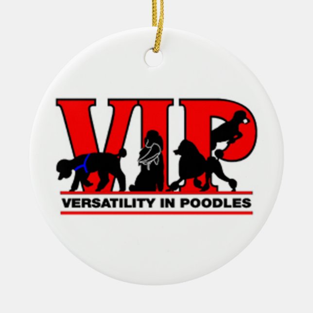 Versatility in Poodles Ceramic Ornament (Front)