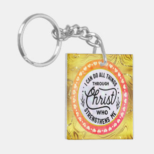 Verse  I can do all things through Christ     Keychain
