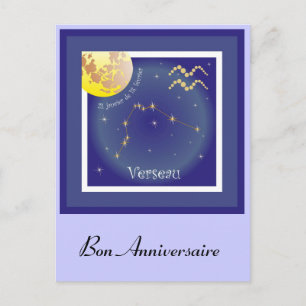 Verseau 21 janvier au 18 février Postkarte Postcard