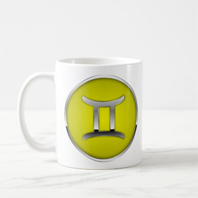 Verseau de Gémeaux de tasse de signe de zodiaque (Gauche)