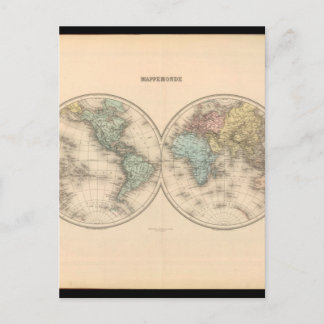 Versed World Map 12 Postcard
