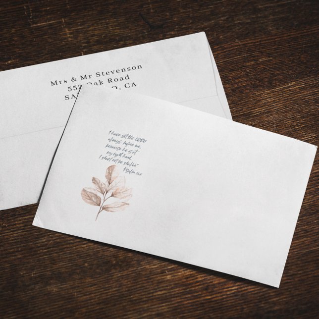 Verset Bible décoratif Enveloppe d'adresse de reto (Créateur téléchargé)