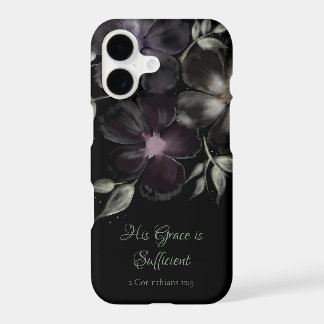 Verset biblique Classique Floral Noir Moderne