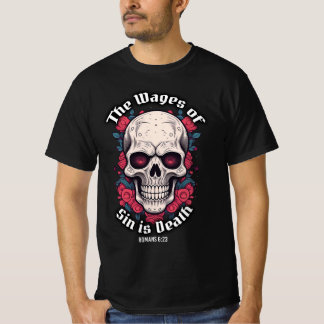 Verset biblique Le salaire du péché est T-shirt cr