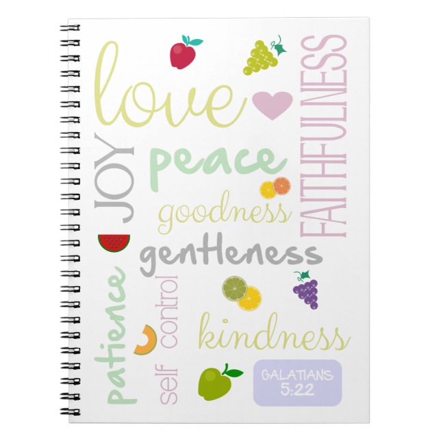 verset de la bible fruit de l'esprit saint carnet (Devant)