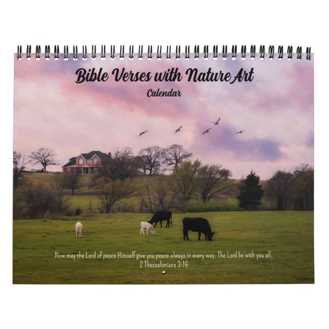 Versets bibliques avec calendrier de l'art naturel (Protection)