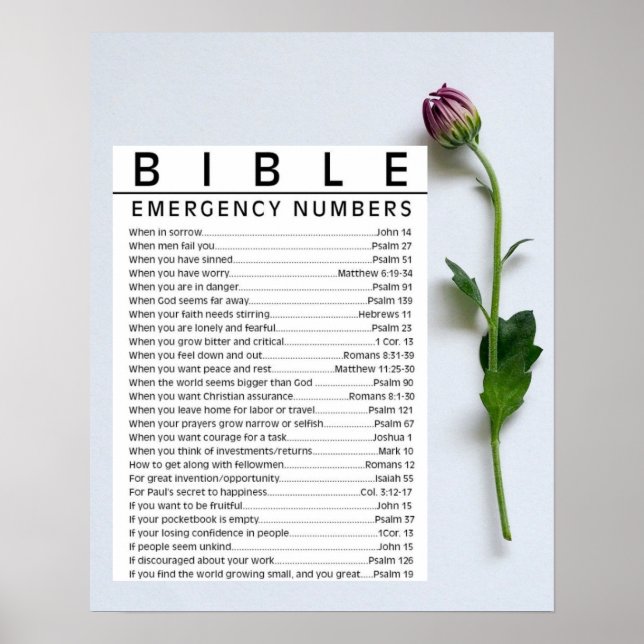 Versets de la Bible Citations de l'écriture Poster (Devant)