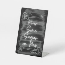 Versez du sucre sur moi, signe de table de dessert