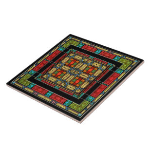 Version 2 Beautiful Medieval Stained Glass Image Tile