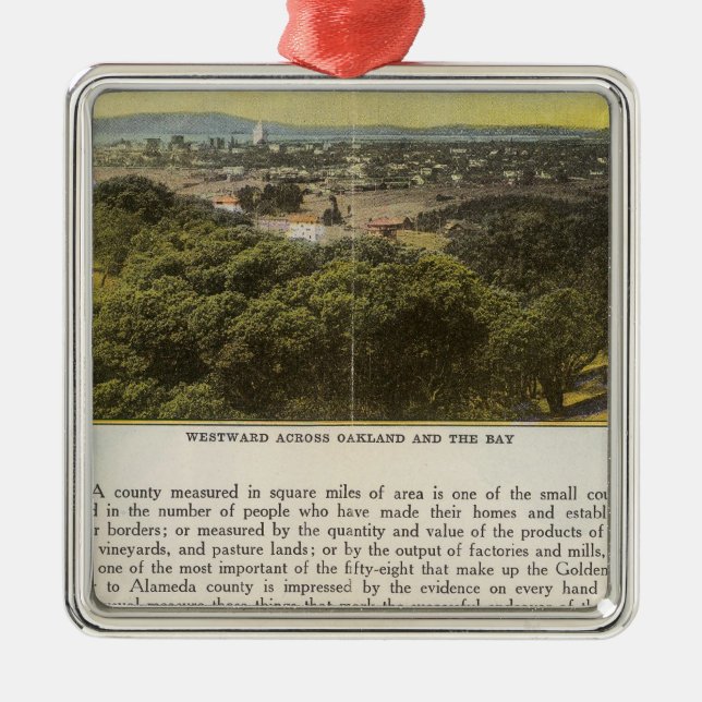 Verso Alameda County, Oakland and the Bay Metal Ornament (Front)