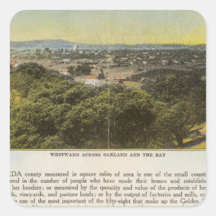 Verso Alameda County, Oakland and the Bay Square Sticker