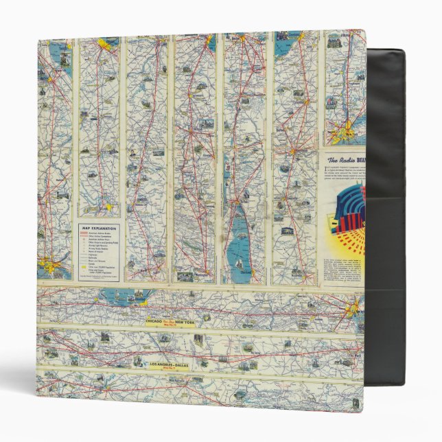 Verso American Airlines system map Binder (Front/Inside)