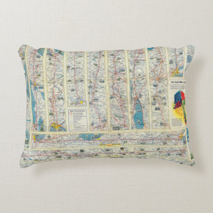 Verso American Airlines system map Decorative Pillow