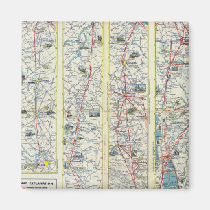 Verso American Airlines system map Magnet
