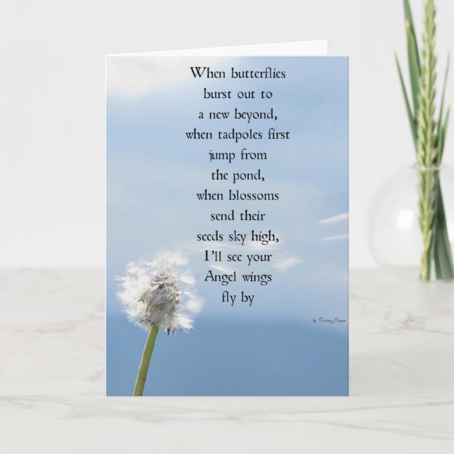 Verso de la carte de voeux Bereavement (Devant)