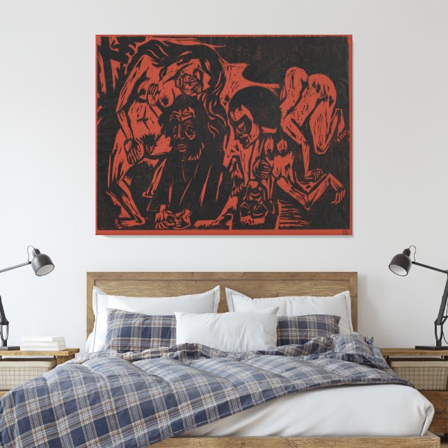 Versuchung des Antonius Canvas Print (Insitu(Bedroom))