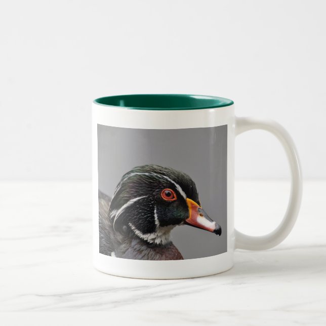 Vert à deux tons de tasse de canard en bois (Droit)
