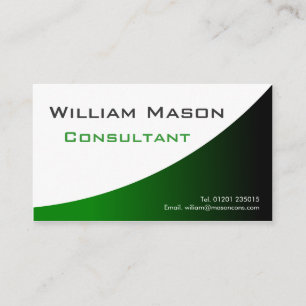 Vert blanc courbé, Carte de visite professionnel