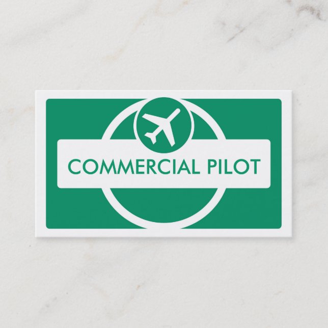 Vert blanc simple sur mesure cartes de visite pilo (Devant)