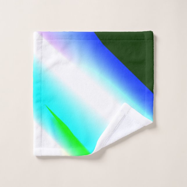 Vert bleu arc-en-ciel texture abstraite motif art  (Gant de toilette)