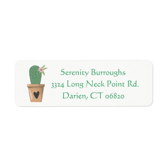 Vert Cactus Fleur rose Brown Coeur d'amour (Devant)
