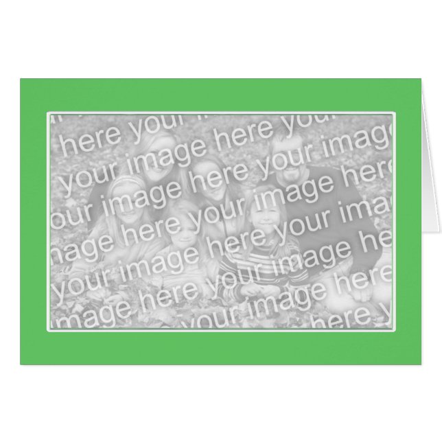 Vert clair avec bordure blanche pour Carte photo (Devant horizontal)