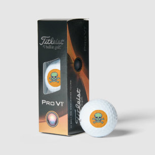 Vert Crâne orange Titleist Pro balles de golf 3 pk