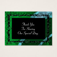 Vert damask, mariage faveur merci tag